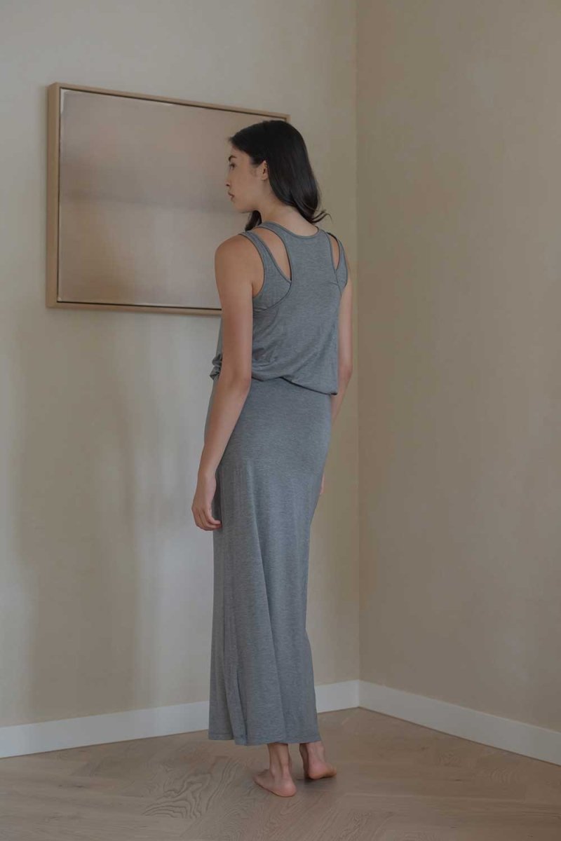 Cloud Cutaway Tank in Heather Grey - Esse-XS--