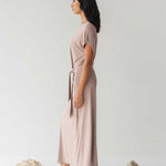 Cloud Dress with Side Tie in Blush - Esse-XXS--