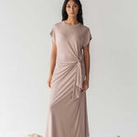 Cloud Dress with Side Tie in Blush - Esse-XXS--