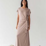 Cloud Dress with Side Tie in Blush - Esse-XXS--