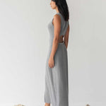 Cloud Maxi Dress with Cut-out in Heather Grey - Esse-XXS--