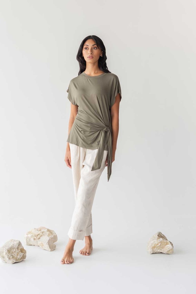 Cloud Top with Side Tie - Esse-Blush-XXS-