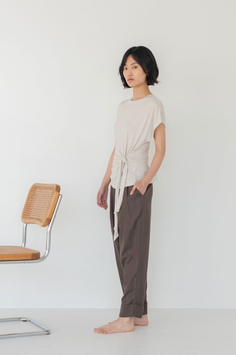 Cloud Top with Side Tie - Esse - Chalk - XXS -