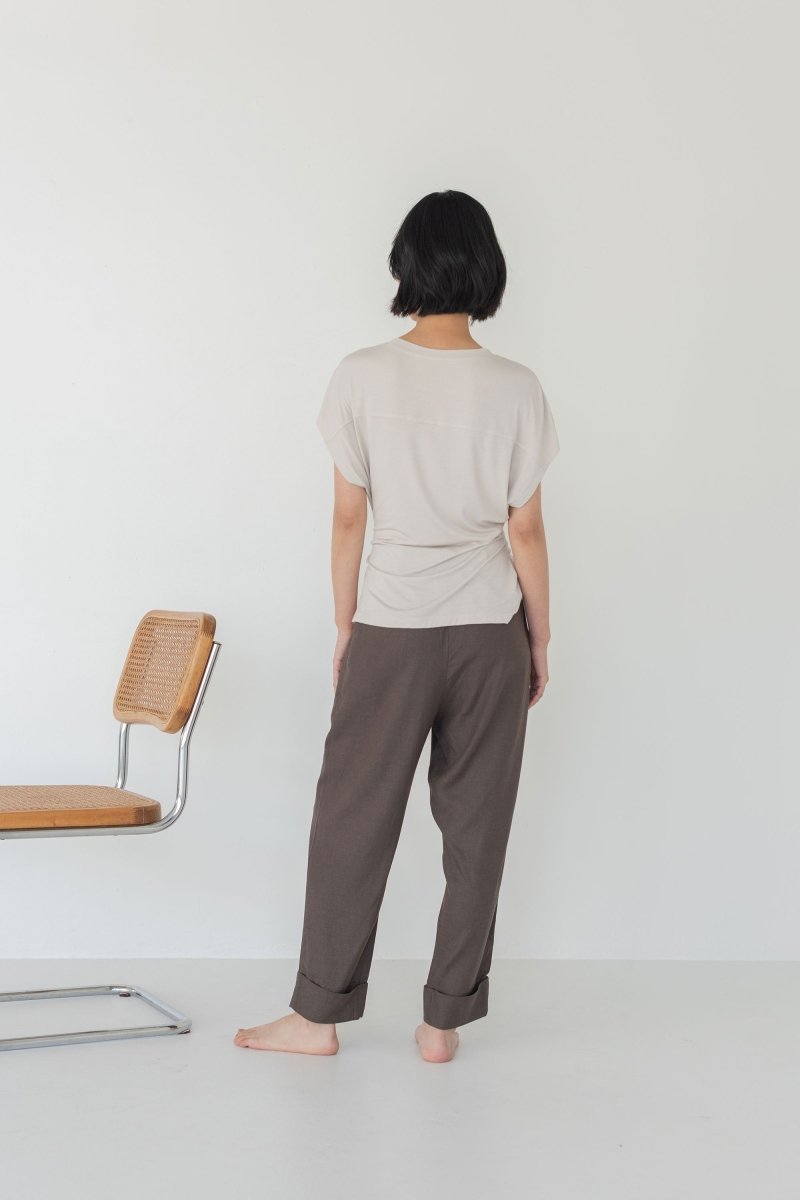 Cloud Top with Side Tie - Esse - Chalk - XXS -