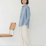 Cocoon Shirt in Dark Denim - Esse - XS -