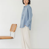 Cocoon Shirt in Dark Denim - Esse - XS -