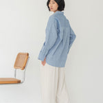 Cocoon Shirt in Dark Denim - Esse - XS -