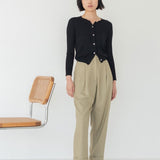Cropped Cardigan in Boucle in Black - Esse - S -