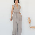 Elongate Elastic Pants in Taupe - Esse - XS - Regular -