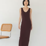 Knit Bateau Neckline Dress - Esse - Warm Sand - XS -