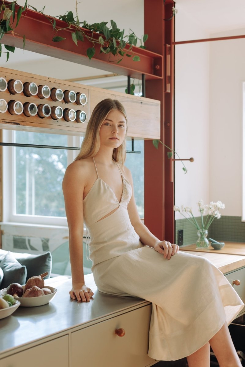 Linen Multi - Way Dress - Esse - Chalk - XXS -