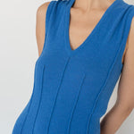 Maxi Dress with Darts - Esse - Electric Blue - S -