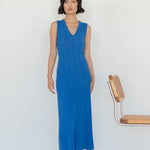 Maxi Dress with Darts - Esse - Mocha - S -