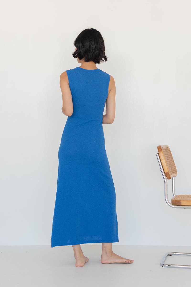 Maxi Dress with Darts - Esse - Mocha - S -