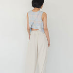 Open Back Top - Watercolour Plaid - Esse - Forar - XS -