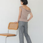 Relaxed Drawstring Capri in Dark Denim - Esse - XXS -