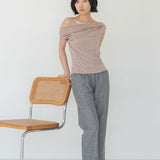 Relaxed Drawstring Capri in Dark Denim - Esse - XXS -