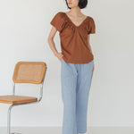 Relaxed Drawstring Capri in Denim - Esse - XXS -