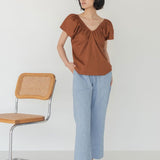 Relaxed Drawstring Capri in Denim - Esse - XXS -