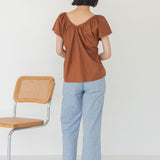 Relaxed Drawstring Capri in Denim - Esse - XXS -