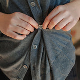 Silk Cashmere Asymmetrical Cardigan - Esse - S - Black -