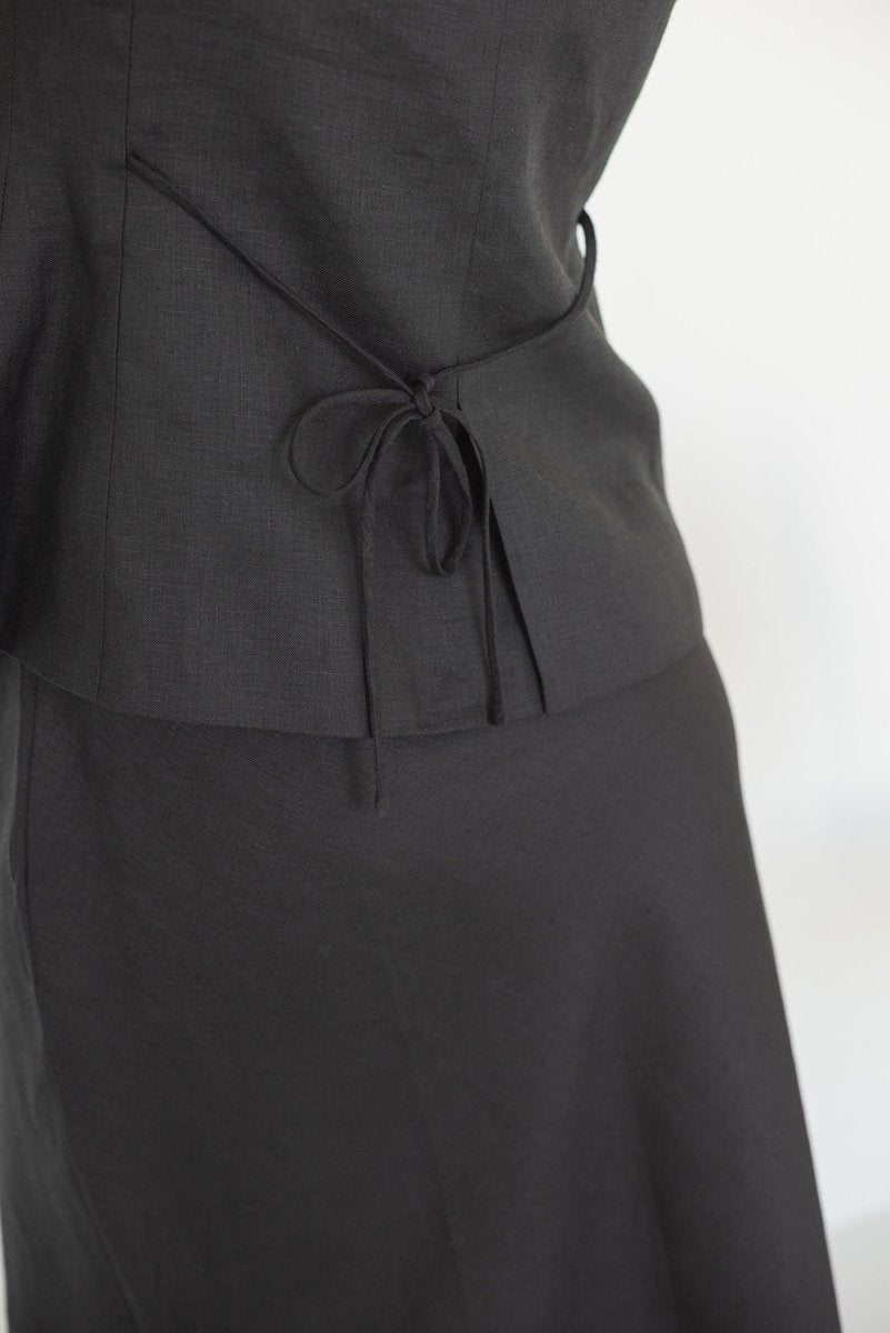 Tailored Waistcoat in Linen - Esse - Chalk - XXS -