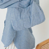 Twist and Turn Mini Denim Hobo Bag - Esse - Denim -