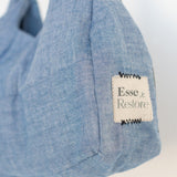 Twist and Turn Mini Denim Hobo Bag - Esse - Denim -