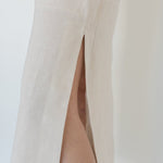 Twist and Turn Toga Dress in Linen (Launching in Drop II) - Esse - Chalk - XS -
