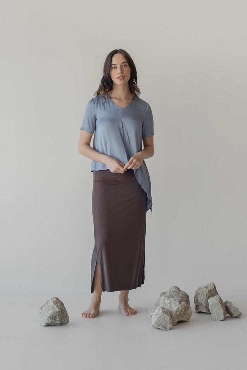 Cloud Pencil Skirt - Esse-Nautical Blue-XXS (MTO)-None/ Option 1