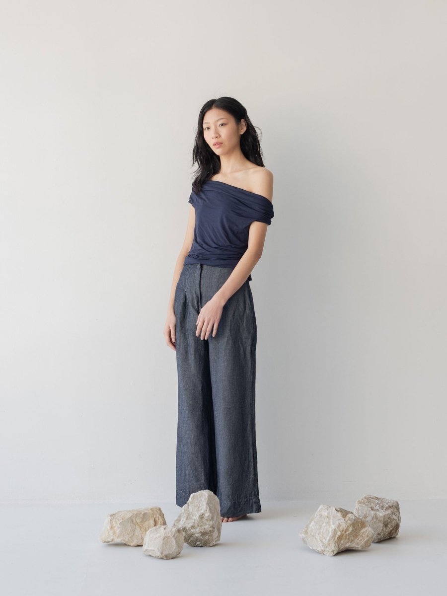 Cloud Twist Top - Esse-Nautical Blue-XXS (MTO)-None/ Option 1-2