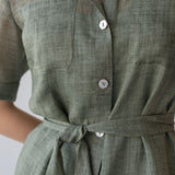 Lumen Shirt Dress - Esse-Olive-XXS (MTO)-None / Options 1 - 2