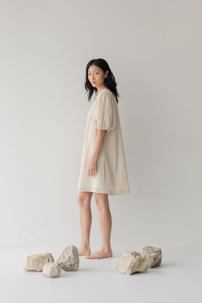 Modern Gypsy Trapeze Dress - Esse-Bone White-XXS (MTO)-None/ Option 1