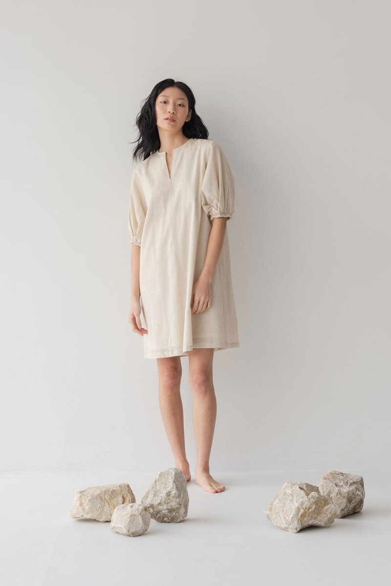Modern Gypsy Trapeze Dress - Esse-Bone White-XXS (MTO)-None/ Option 1