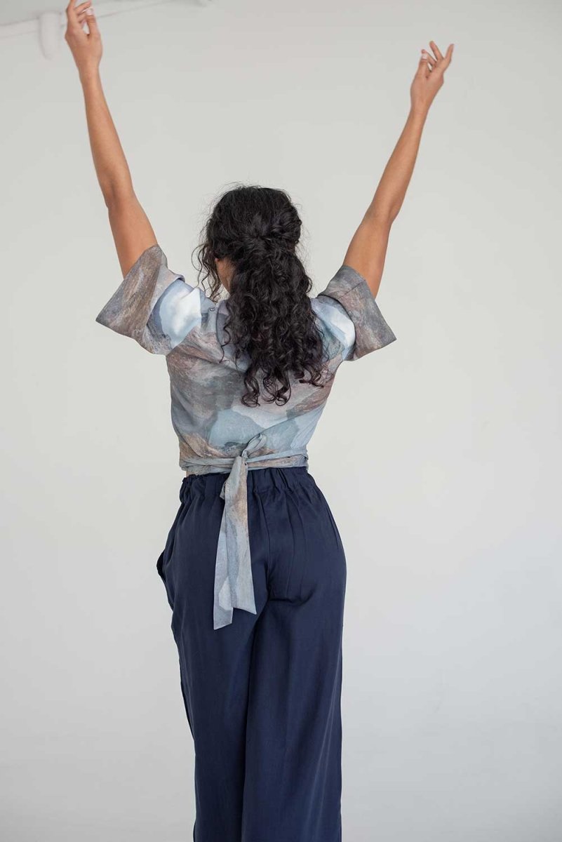 Multi-Way Wrap Top - Mountain Print - Esse-Print-XS-