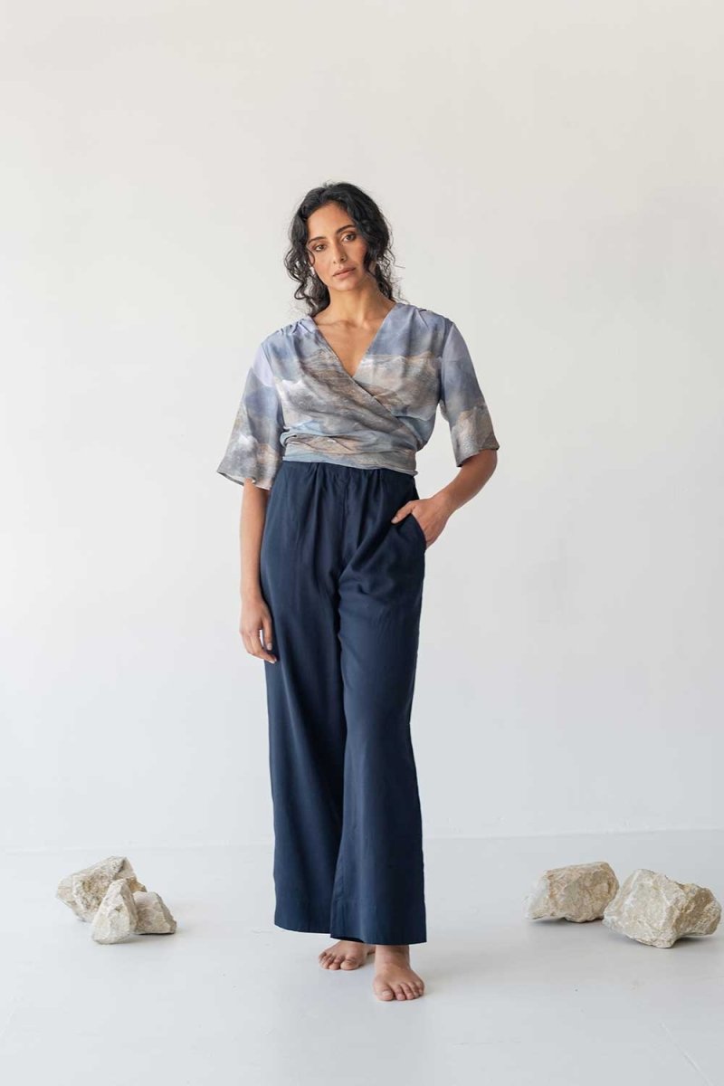 Multi-Way Wrap Top - Mountain Print - Esse-Print-XS-