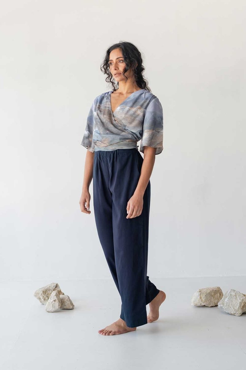Multi-Way Wrap Top - Mountain Print - Esse-Print-XS-