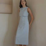 Open Back Dress - Esse-Chalk-XS-