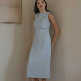 Open Back Dress - Esse-Chalk-XS-