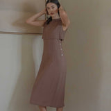 Open Back Dress - Esse-Mocha-XS-