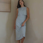 Open Back Dress - Esse-Sky Blue-XS-