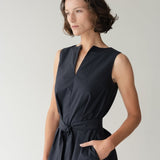 Organic Cotton Maxi Dress - Esse-Black-XS-