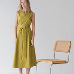 Organic Cotton Maxi Dress - Esse-Chartreuse-XS-