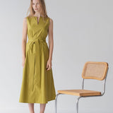 Organic Cotton Maxi Dress - Esse-Chartreuse-XS-
