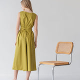 Organic Cotton Maxi Dress - Esse-Chartreuse-XS-