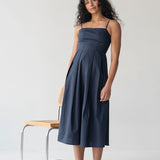 Picnic Fit and Flare Dress in Nautical Blue - Esse-XXS--