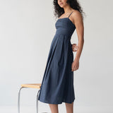 Picnic Fit and Flare Dress in Nautical Blue - Esse-XXS--