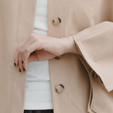 Voyage Trench Cape in Camel