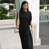 Cloud Asymmetric Blouse in Black - Esse-XXS - 