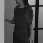 Cloud Asymmetric Blouse in Black - Esse-XXS - 